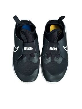 Nike Kids Black Slip-On Sneakers with White Swoosh